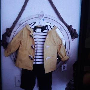 LITTLE ME 3PC SET JACKET, T-SHIRT & TWILL PANTS